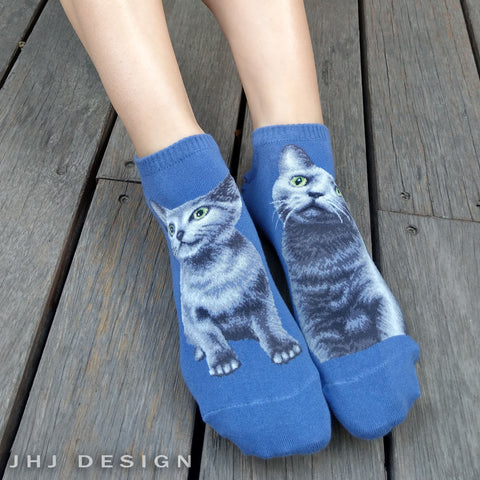 Cat Ankles - Russian Blue