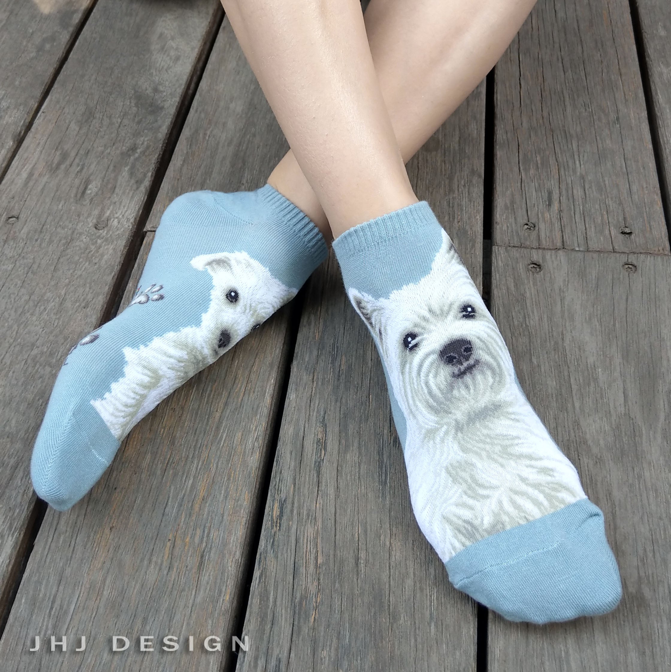 Dogs Ankles - West Highland White Terrier Blue