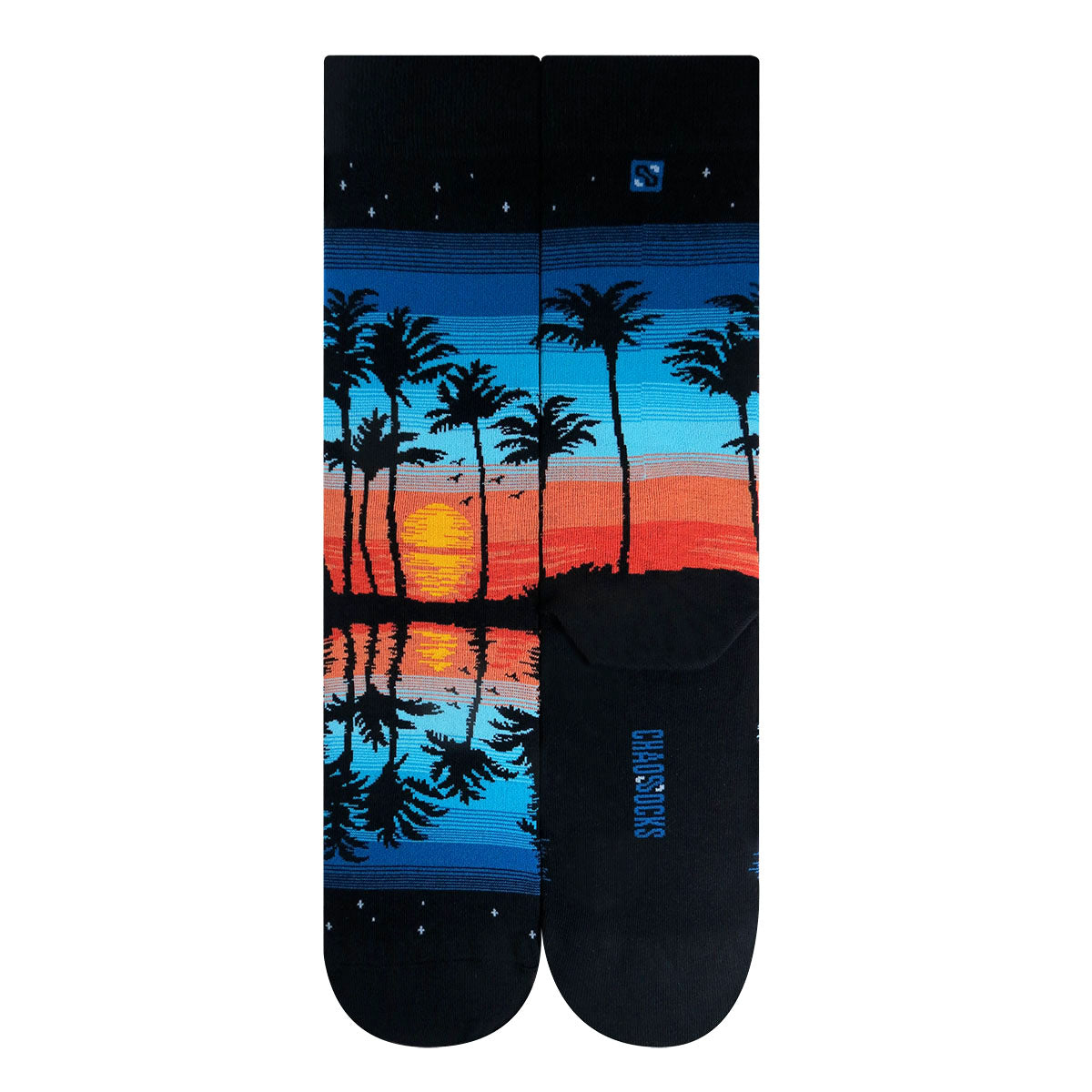 Palm tree with sunset(Black)