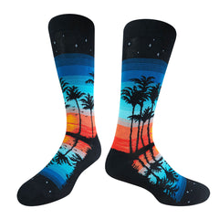 Palm tree with sunset(Black)