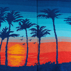 Palm tree with sunset(Blue)